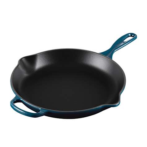 Le Creuset Signature Cast Iron Round Skillet 30cm Azure Blue